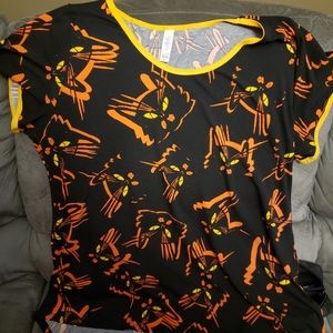 Lularoe Halloween cat print perfect tee